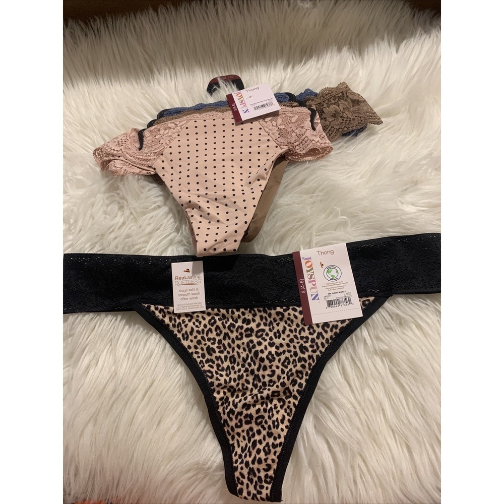 Joyspun 4 Pack Small Micro And Lace Thong Multicolored NWT